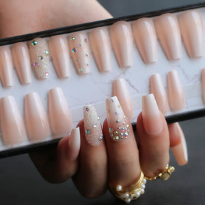 24pcs Ombre Crystal Nails