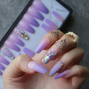 24pcs Ombre Crystal Nails