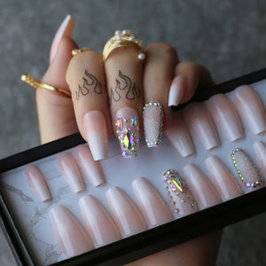 24pcs Ombre Crystal Nails